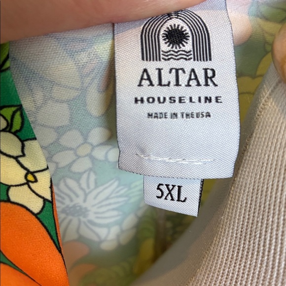 Altar Houseline Francis Wrap Dress Size 5X Vintage Retro 60’s 70’s Plus Artisan - Picture 4 of 16